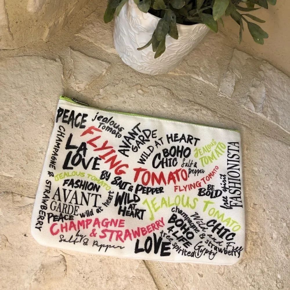 Salt & Pepper Avant Garde Fashion top zip pouch